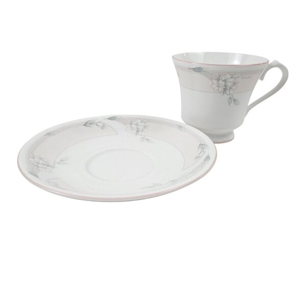 Aynsley Pastiche Pink Fine Bone China Teacup & Saucer Set Made In England - Picture 4 of 13